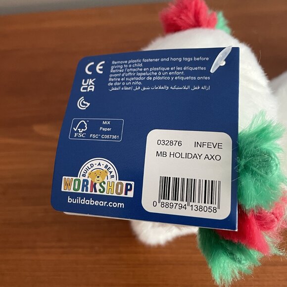 Build-A-Bear Mini Beans Festive Fun Axolotl Plush - Picture 7 of 8